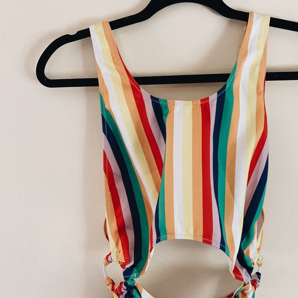 Kendall & Kylie high cut one piece swim